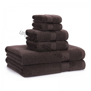JMD TEXTILE Комплект хавлиени кърпи за баня, пенирани памучни кърпи сив комплект от 6 хавлии Кухненски басейн за домакинство, кърпи издръжлив абсорбиращ удобен изключително голям кърпа (2 кърпи, 2 кърпи за ръце, 2 кърпи за баня)
